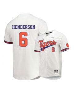 Clemson Tigers 6 Elijah Henderson White Elite College Baseball Jersey