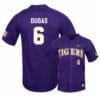 LSU Tigers 6 Gavin Dugas Purple Elite College Baseball Jersey