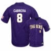 LSU Tigers 8 Daniel Cabrera Purple Elite College Baseball Jersey