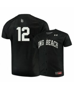 Long Beach State Dirtbags 12 Calvin Estrada Black Baseball Jersey