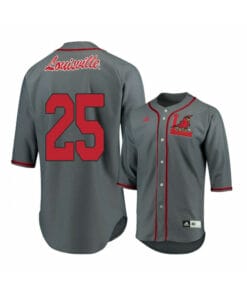 Louisville Cardinals 25 Jared Poland Gray Baseball Jersey