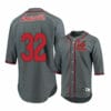 Louisville Cardinals 32 Henry Davis Gray Baseball Jersey