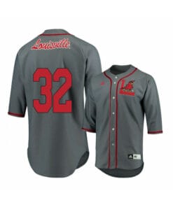 Louisville Cardinals 32 Henry Davis Gray Baseball Jersey