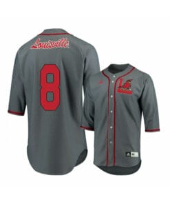 Louisville Cardinals 8 Luke Brown Gray Baseball Jersey