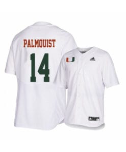 Miami Hurricanes 14 Carson Palmquist White College Baseball Jersey