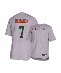 Miami Hurricanes 7 Chris Mcmahon Gray College Baseball Jersey
