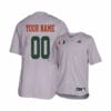 Miami Hurricanes Gray Custom Name and Number College Baseball Jersey