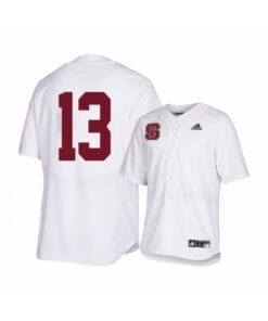 NC State Wolfpack 13 Tyler McDonough White College Baseball Jersey