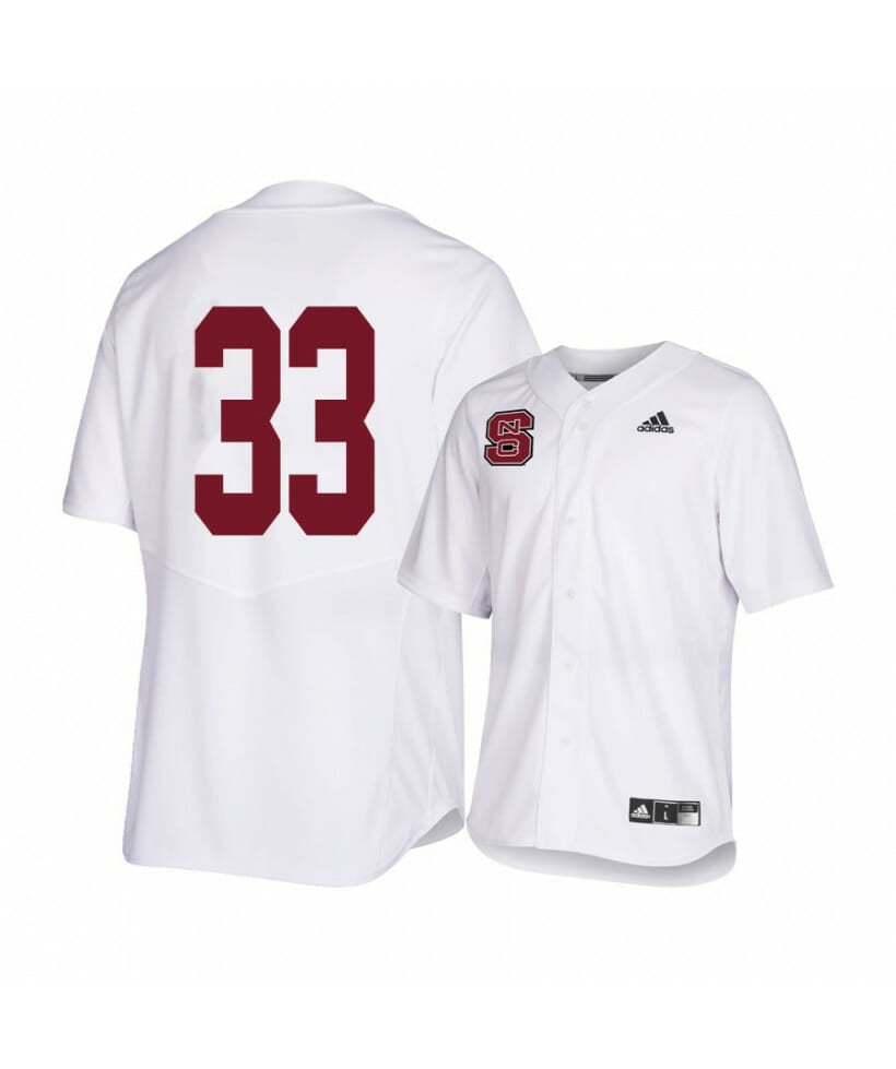 NC State Wolfpack 33 Austin Murr White College Baseball Jersey