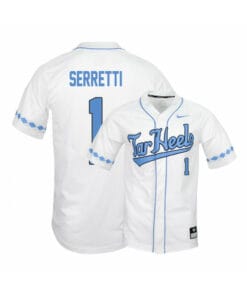 North Carolina Tar Heels 1 Danny Serretti White Elite Baseball Jersey