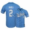 North Carolina Tar Heels 2 Mikey Madej Blue Elite Baseball Jersey