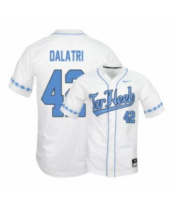 North Carolina Tar Heels 42 Gianluca Dalatri White Elite Baseball Jersey