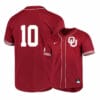 Oklahoma Sooners 10 Tanner Tredaway Red Elite College Baseball Jersey