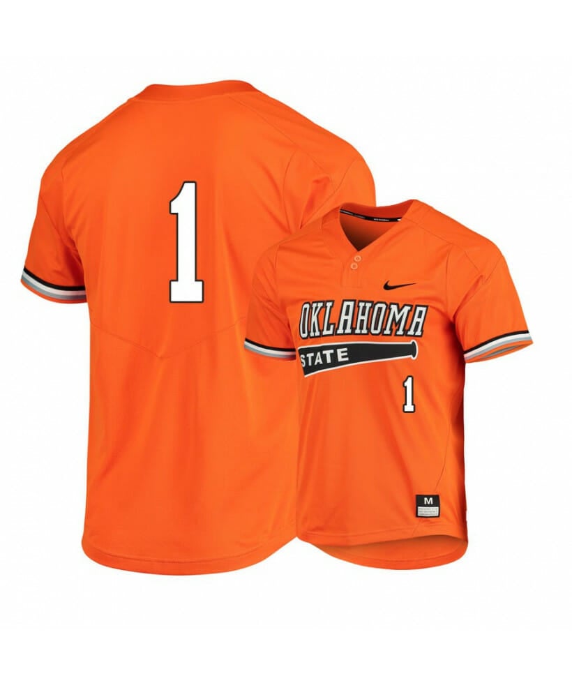 Oklahoma State Cowboys 1 Hueston Morrill Orange Elite Baseball Jersey