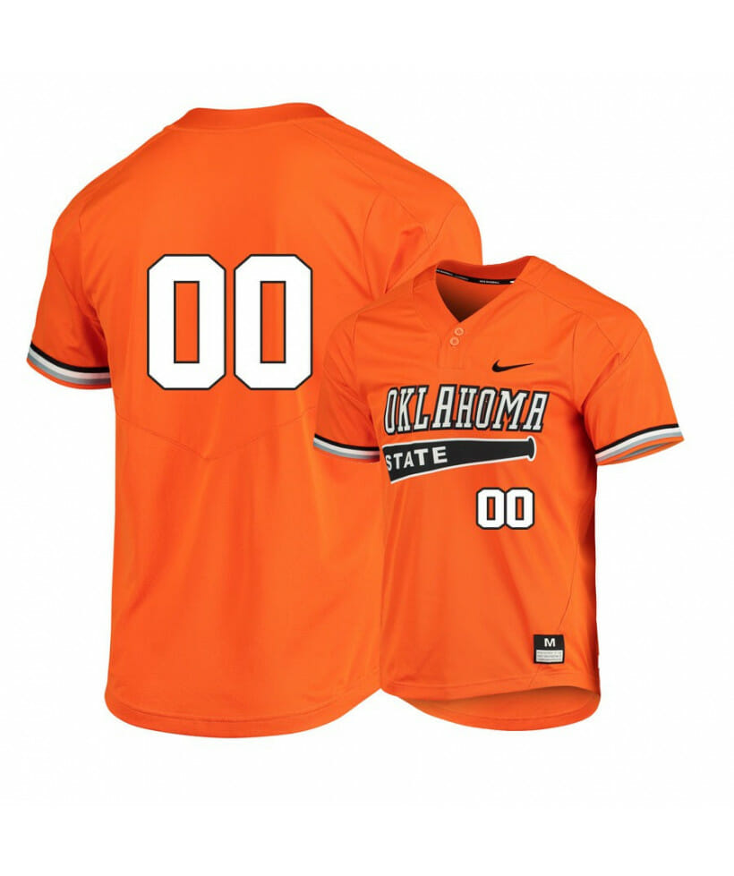 Oklahoma State Cowboys Orange Elite Custom Name Number Baseball Jersey