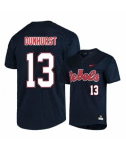 Ole Miss Rebels 13 Hayden Dunhurst Black College Baseball Jersey