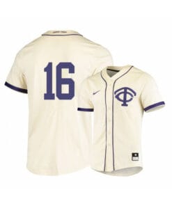 TCU Horned Frogs 16 Gene Wood White Elite Baseball Jersey