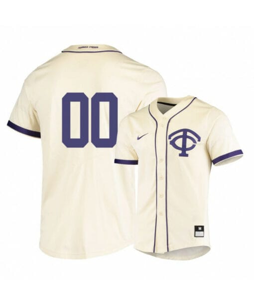 TCU Horned Frogs White Elite Custom Name Number Baseball Jersey