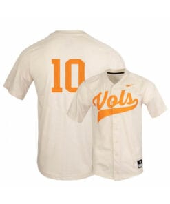 Tennessee Volunteers 10 Pete Derkay Elite White Baseball Jersey