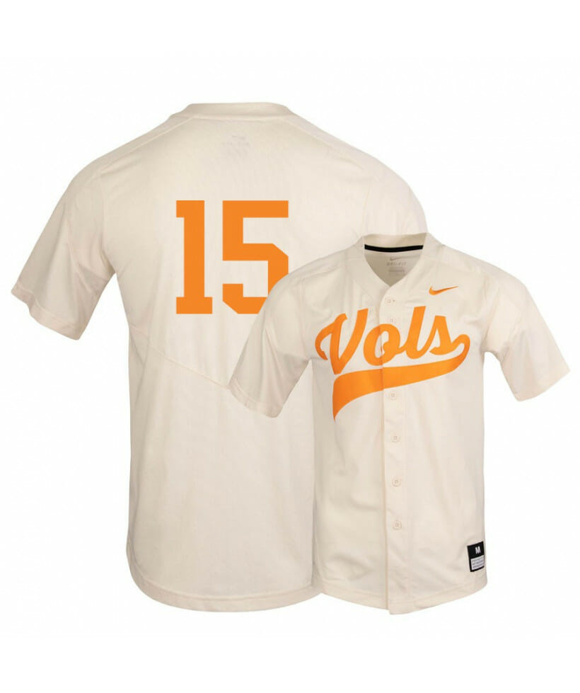 Tennessee Volunteers 15 Kody Davidson Elite White Baseball Jersey
