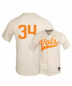 Tennessee Volunteers 34 Garrett Crochet Elite White Baseball Jersey