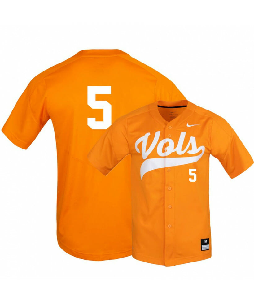 Tennessee Volunteers 5 Zach Daniels Elite Orange Baseball Jersey