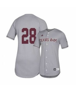 Texas A and M Aggies 28 Trevor Werner Gray College Baseball Jersey
