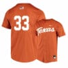 Texas Longhorns 33 Pete Hansen Elite Orange College Baseball Jersey