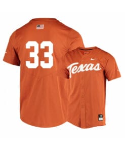 Texas Longhorns 33 Pete Hansen Elite Orange College Baseball Jersey