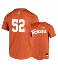 Texas Longhorns 52 Zach Zubia Elite Orange College Baseball Jersey