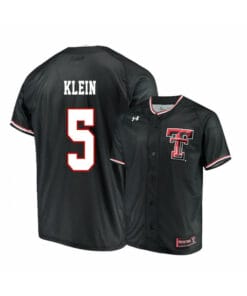 Texas Tech Red Raiders 5 Brian Klein Black College Baseball Jersey