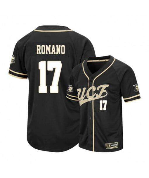 UCF Knights 17 Nick Romano Black College Baseball Jersey