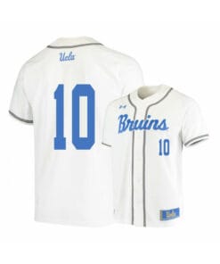 UCLA Bruins 10 Mikey Perez White College Baseball Jersey