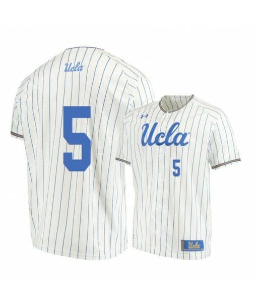 UCLA Bruins 5 Garrett Mitchell Beige College Baseball Jersey
