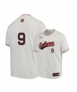 Under Armour Auburn Tigers 9 Ryan Bliss White Baseball Jersey