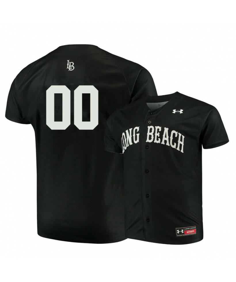 Under Armour Long Beach State Dirtbags Black Custom Baseball Jersey