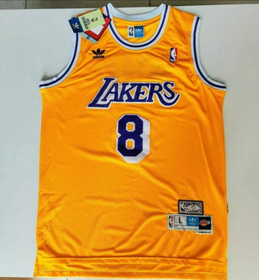 Bryant #8 Basketball Yellow Jersey