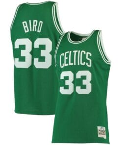 Larry Bird #33 Basketball Green Jersey
