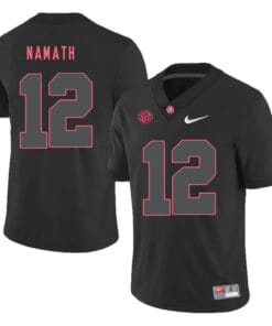 Alabama Crimson Tide #12 Joe Namath College Football Jersey Black