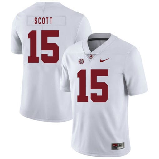 Alabama Crimson Tide #15 JK Scott College Football Jersey White