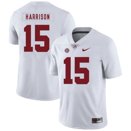 Alabama Crimson Tide #15 Ronnie Harrison College Football Jersey White