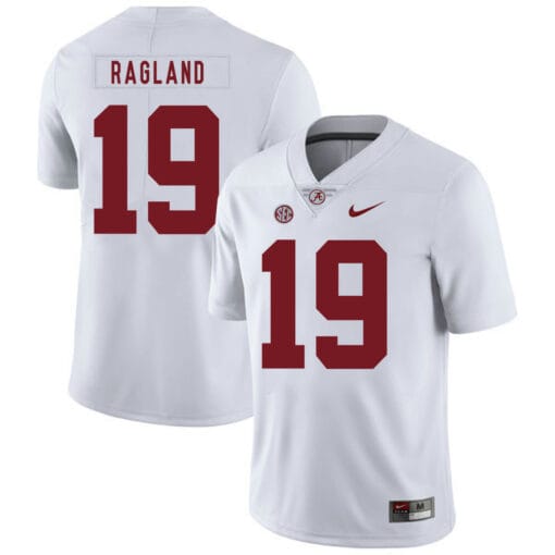 Alabama Crimson Tide #19 Reggie Ragland College Football Jersey White