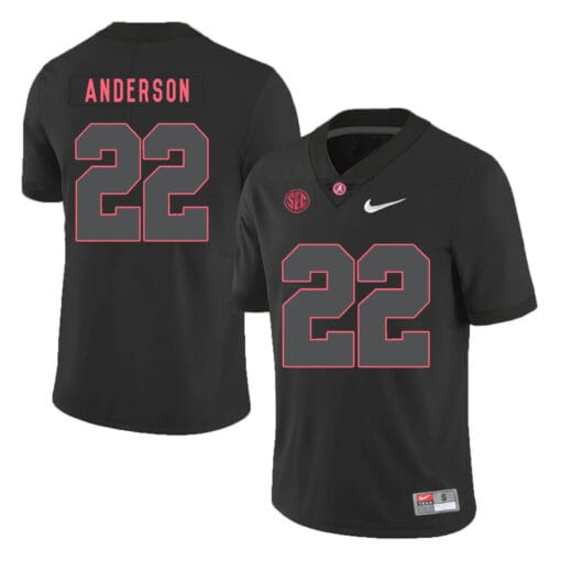 Alabama Crimson Tide #22 Ryan Anderson College Football Jersey Black