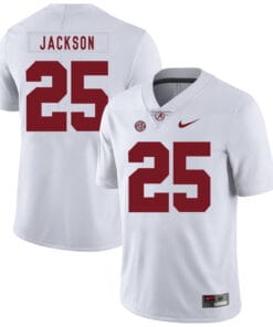Alabama Crimson Tide #25 Kareem Jackson College Football Jersey White