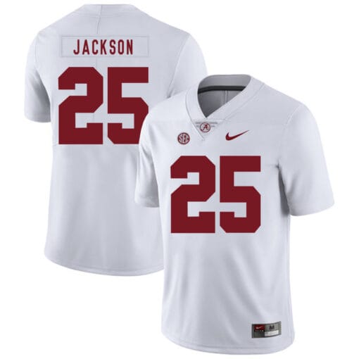 Alabama Crimson Tide #25 Kareem Jackson College Football Jersey White