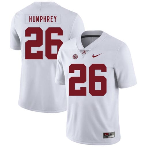 Alabama Crimson Tide #26 Marlon Humphrey College Football Jersey White