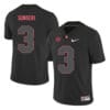 Alabama Crimson Tide #3 Vinnie Sunseri College Football Jersey Black