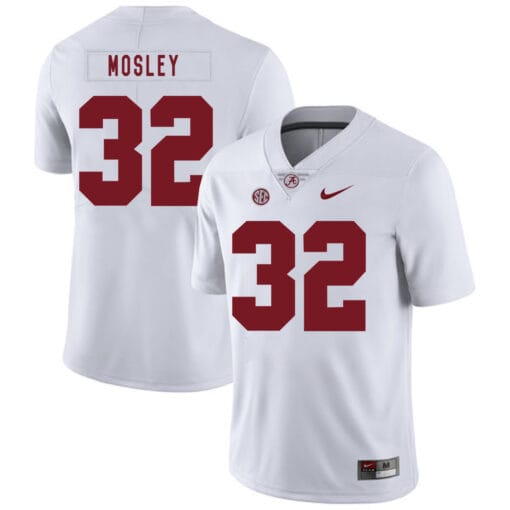 Alabama Crimson Tide #32 C.J. Mosley College Football Jersey White