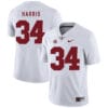 Alabama Crimson Tide #34 Damien Harris College Football Jersey White