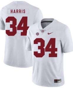 Alabama Crimson Tide #34 Damien Harris College Football Jersey White